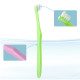 Orthodontic toothbrush with a bundle and a small head, Green